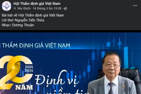 Tin vui cho người làm thẩm định giá: Lần đầu tiên trong lịch sử Hội Thẩm định giá Việt Nam bài hát riêng