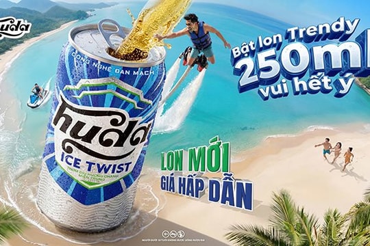 Bật lon trendy 250ml vui hết ý: Huda Ice Twist tung diện mạo mới khuấy động mùa hè