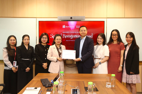 Wells Fargo trao tặng Giải thưởng “Ngân hàng được công nhận đặc biệt về thanh toán quốc tế 2024-2025” cho SeABank