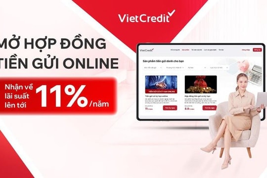 VietCredit tung lãi suất 11%/năm, hút dòng tiền doanh nghiệp