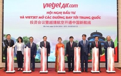 Vietjet công bố 5 đường bay mới tới Trung Quốc