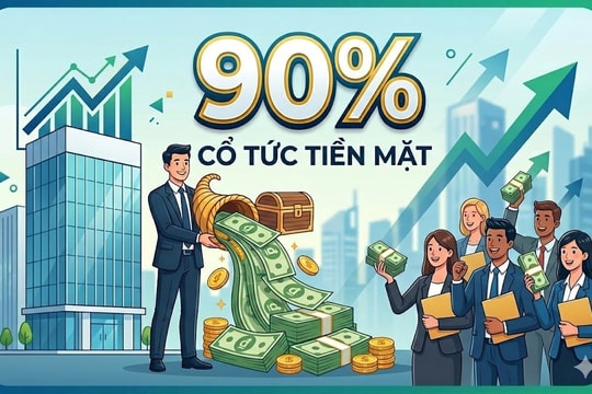 Một doanh nghiệp chốt ngày trả cổ tức 90% bằng tiền mặt 