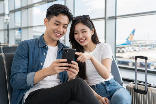 Tiết kiệm tới 1 triệu đồng khi đặt vé máy bay qua app ngân hàng