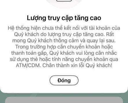 Tối 5/5: Lượng giao dịch tăng cao, Techcombank thông báo quan trọng tới người cần chuyển tiền
