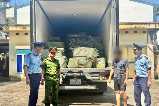Phát hiện xe tải màu xám, công an Việt Nam lập tức theo dõi giám sát kiểm tra