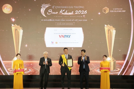 Bộ giải pháp Thanh toán và Nộp thuế số của VNPAY đạt giải Sao Khuê 2026: Giúp hộ kinh doanh chuyển đổi số thuận tiện