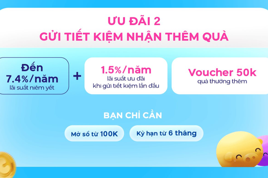 Một ngân hàng trả lãi suất tiết kiệm 8,9%/năm cho số tiền gửi từ 100.000 đồng