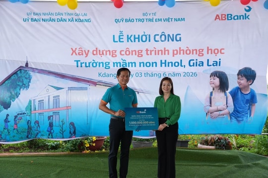 ABBank thêm lớp học mới cho trẻ em vùng khó khăn Gia Lai