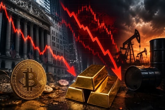 Thị trường ngày 6/6: Phố Wall lao dốc, giá dầu, vàng, bitcoin đều giảm sốc