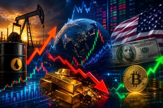 Thị trường ngày 8/6: Dầu tăng sốc, vàng giảm, chứng khoán và USD biến động mạnh, bitcoin hồi phục sau cú sập cuối tuần