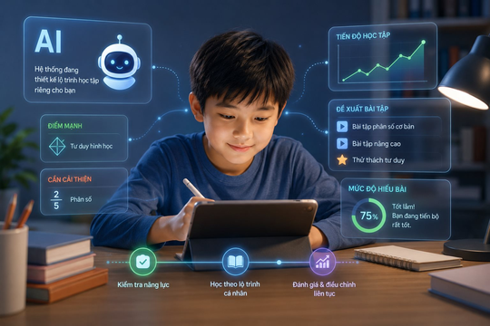 Mỗi học sinh một giáo trình riêng: AI đang âm thầm thay đổi cách trẻ em Việt học Toán