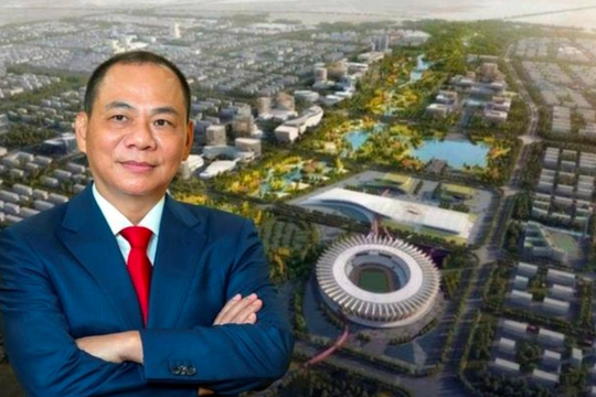 Tỷ phú Phạm Nhật Vượng trực tiếp đi thị sát “siêu đô thị” 59.000 tỷ đồng, là nơi ở tương lai của 200.000 cư dân