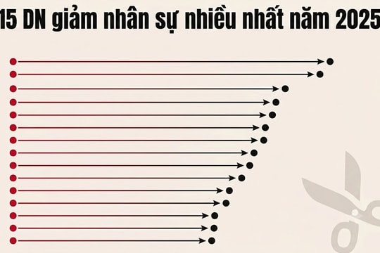 Lộ diện những 'ông lớn' giảm nhân sự nhiều nhất năm 2025: Nhóm ngân hàng áp đảo, Golden Gate, Viettel Post, Hòa Phát... giảm hàng nghìn người