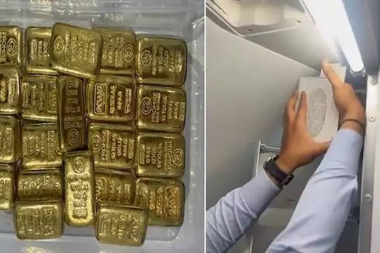 Phát hiện 24 thỏi vàng nặng gần 3 kg, trị giá gần 13 tỷ đồng giấu trong hộp loa thông báo trên máy bay