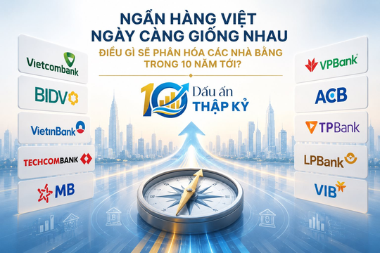 Ngân hàng Việt ngày càng giống nhau: Điều gì sẽ phân hóa các nhà băng trong 10 năm tới?