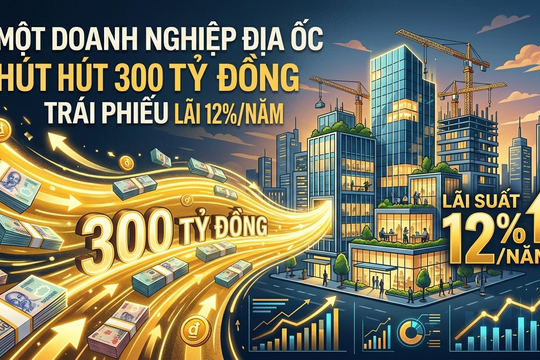 Một doanh nghiệp địa ốc hút 300 tỷ đồng trái phiếu lãi 12%/năm