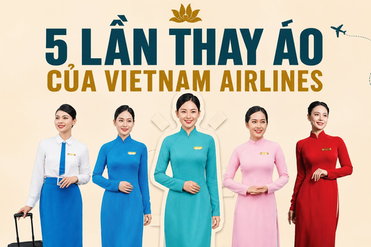 50 năm, 5 lần đổi đồng phục tiếp viên hàng không của Vietnam Airlines: Bộ áo dài đỏ gắn bó 15 năm nhường chỗ cho thiết kế vàng - xanh từng gây tranh luận
