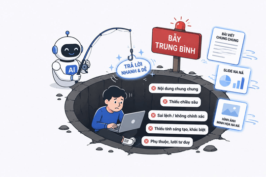 Cơn lũ bản thảo viết bằng AI tạo sinh và cái bẫy trung bình của AI