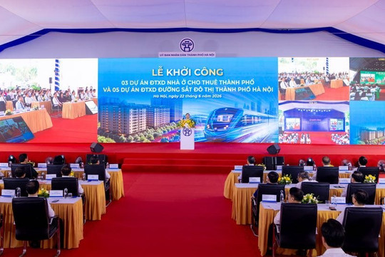 Hà Nội khởi công chuỗi dự án hạ tầng và an sinh quy mô nhất lịch sử Thủ đô