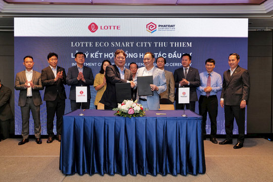 Lotte và Phát Đạt chính thức ký kết Hợp đồng Hợp tác Đầu tư dự án Lotte Eco Smart City Thu Thiem
