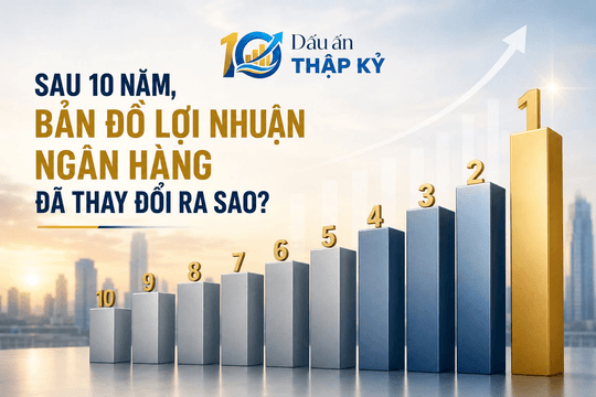 Bảng xếp hạng lợi nhuận ngân hàng sau một thập kỷ: Ngôi vương đổi chủ, một nhà băng rơi 10 bậc, HDBank và LPBank "leo rank" ấn tượng