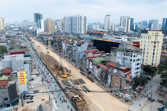 Siêu tuyến đường 7.200 tỷ dài 2,2 km đi qua giữa trung tâm Hà Nội sắp đạt cột mốc quan trọng
