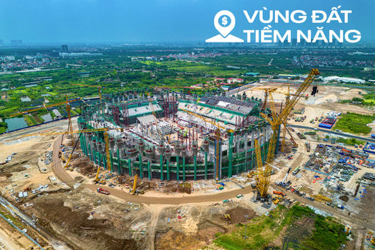 Bất ngờ tiến độ sân vận động lớn thứ hai Việt Nam sau 8 tháng khởi công: Khán đài dần lộ diện, sắp lắp mái vòm thép 8.600 tấn