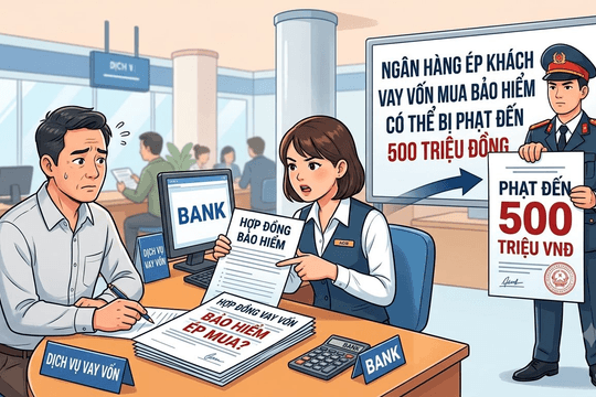 Ngân hàng ép khách vay vốn mua bảo hiểm có thể bị phạt đến 500 triệu đồng