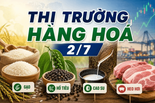 Thị trường hàng hoá 2/7: Heo hơi giảm diện rộng, gạo và hồ tiêu tiếp tục đi ngang