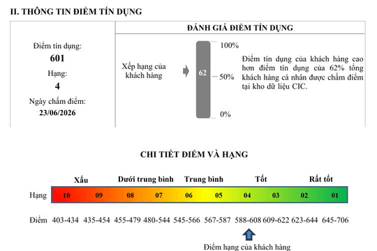 Không có nợ xấu nhưng nhiều người phát hiện bị rớt điểm tín dụng, tụt hạng khi kiểm tra CIC: Vì sao?