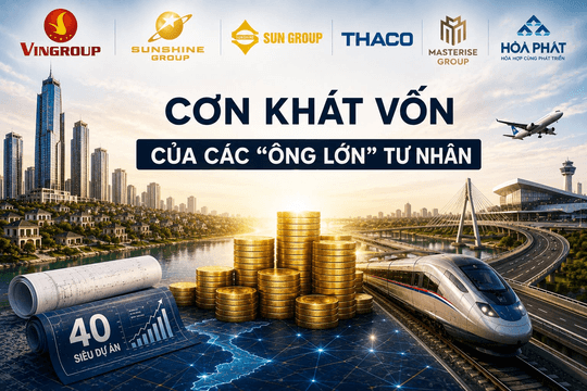 Cơn khát vốn khổng lồ: 6 "đại gia" tư nhân Việt Nam cần gần 5 triệu tỷ đồng cho các siêu dự án