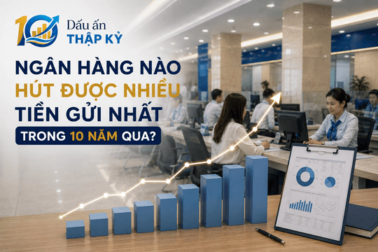 Ngân hàng nào hút được nhiều tiền gửi khách hàng nhất 10 năm qua?