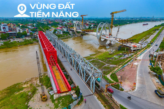 Cận cảnh cầu 1.800 tỷ sắp hoàn thành, thay thế cầu quay đầu tiên ở Việt Nam, nối Hà Nội với tỉnh sắp lên thành phố trực thuộc trung ương