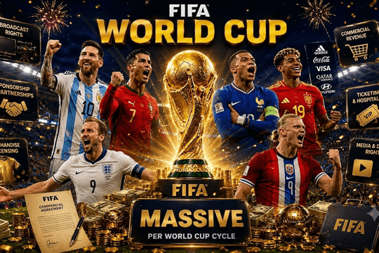 FIFA kiếm bội tiền khi Messi, Ronaldo, Mbappé “đổ mồ hôi” mùa World Cup