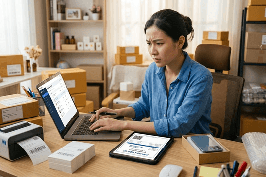Người bán hàng online trên sàn phải xuất hóa đơn điện tử cho từng lần bán