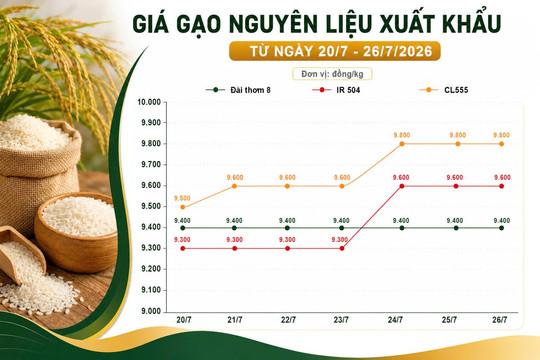 Thị trường hàng hoá tuần qua 20/7–26/7: Giá gạo xuất khẩu bứt phá, heo hơi lao dốc tại nhiều địa phương