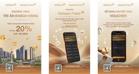 Sunshine Group tung chính sách tặng Voucher NobleX Point cho khách hàng thân thiết, dùng thanh toán tối đa 20% giá trị BĐS mới