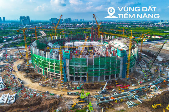 Quá nhanh: 10 tháng làm xong hơn 60% siêu sân vận động lớn thứ hai Việt Nam, khán đài 60.000 chỗ dần thành hình, chuẩn bị lắp mái vòm thép "khủng"