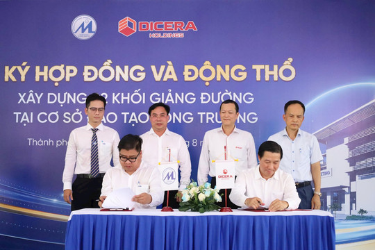 DICERA Holdings ký kết hợp đồng và động thổ dự án xây dựng 02 khối giảng đường tại cơ sở đào tạo Long Trường
