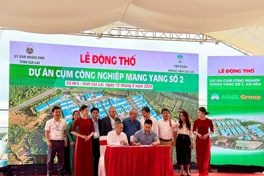 Bầu Đức động thổ cụm công nghiệp 75 ha, tạo hơn 4.500 việc làm, kết nối vùng nguyên liệu Việt Nam-Lào-Campuchia