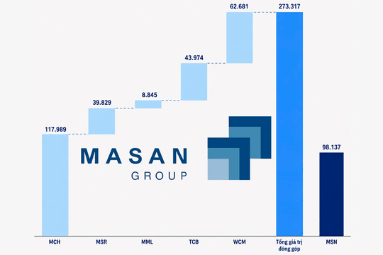 Tổng giá trị cổ phần của Masan tại MCH, MSR, MML, WinCommerce và Techcombank lớn cỡ nào?