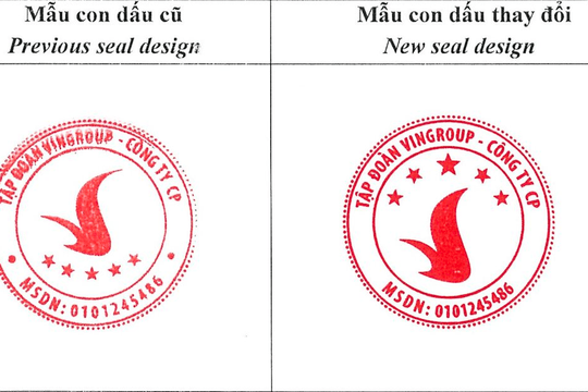 Từ hôm nay, Vingroup chính thức có mẫu con dấu mới