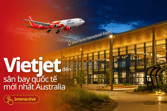 Vietjet đến sân bay quốc tế mới nhất Australia