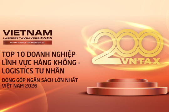 Công bố Top 10 doanh nghiệp tư nhân lĩnh vực hàng không - logistics đóng góp ngân sách lớn nhất Việt Nam 2026: Vietjet Air, Gemadept dẫn đầu