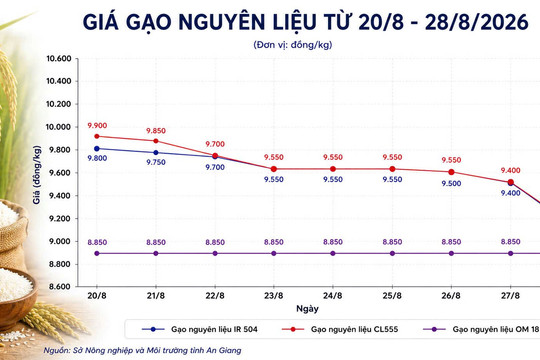 Thị trường hàng hóa 28/8: Gạo nguyên liệu giảm mạnh, heo hơi miền Bắc quay đầu