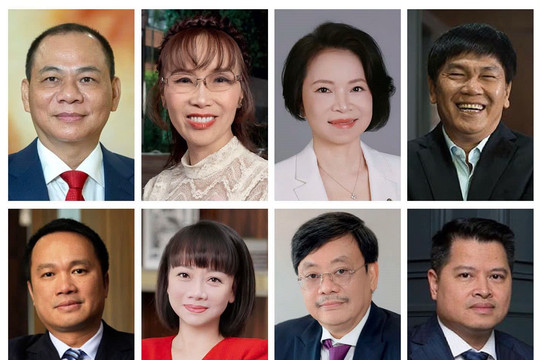 Tài sản vợ chồng tỷ phú Phạm Nhật Vượng chiếm gần 3/4 Top 20 người giàu nhất sàn chứng khoán Việt Nam 