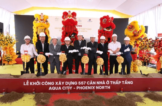 Novaland và liên danh nhà thầu NIG - BVsquare khởi công hơn 500 căn nhà ở thấp tầng tại Aqua City