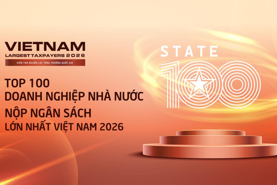 100 doanh nghiệp nhà nước nộp ngân sách lớn nhất Việt Nam 2026: Tổng nộp 425.800 tỷ đồng, đóng góp khoảng 16% tổng thu ngân sách quốc gia