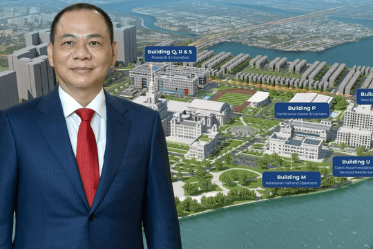 Tỷ phú Phạm Nhật Vượng đang rầm rộ xây dựng hàng loạt công trình tại đại học tinh hoa 15.800 tỷ đồng: Hướng đến mục tiêu vào top 100 thế giới 