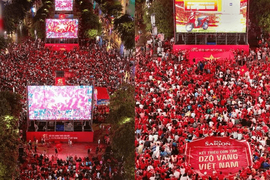 Bia Saigon kết vạn lời cổ vũ thành kỷ lục TIFO Việt Nam